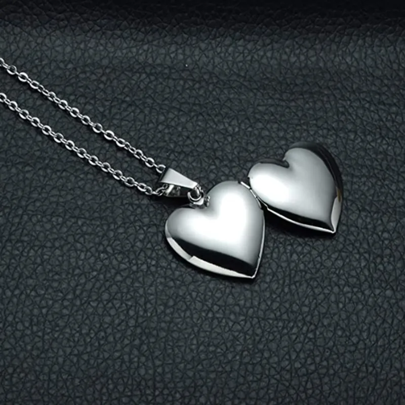 Modern Style Letter Heart Shape 304 Stainless Steel Polishing Unisex Pendant Necklace