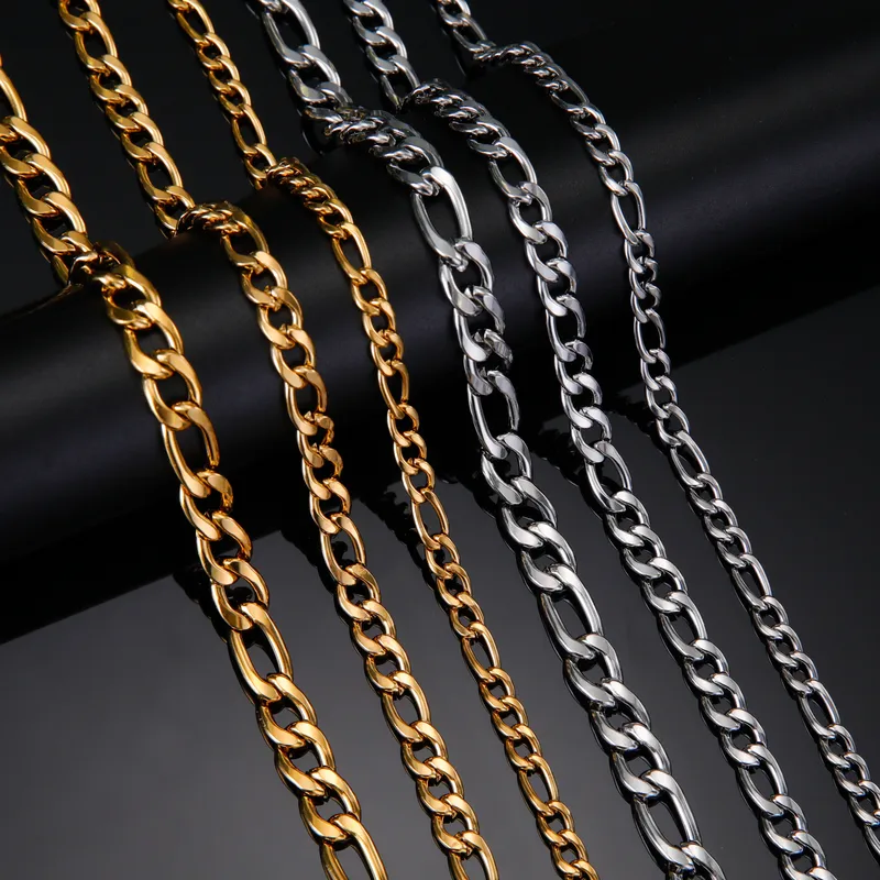 Hip-Hop Punk Solid Color Titanium Steel Plating 18K Gold Plated Unisex Necklace