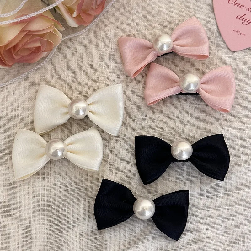 Women's Elegant Sweet Bow Knot Pearl Hair Clip