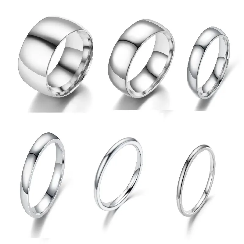 Lady Geometric 201 Stainless Steel Polishing Unisex Rings