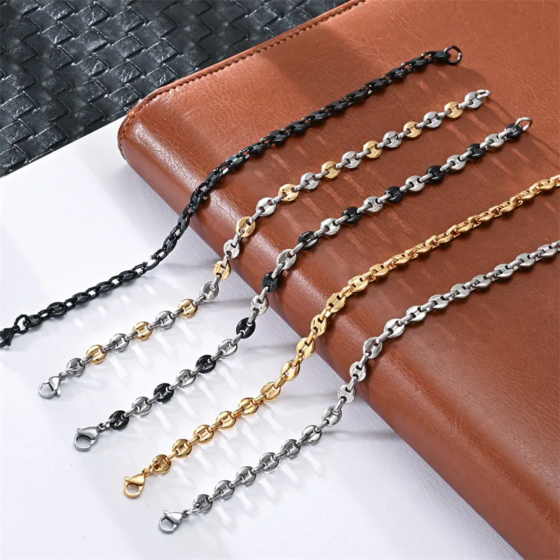 Simple Style Geometric 304 Stainless Steel Mixed Metal Unisex Bracelets