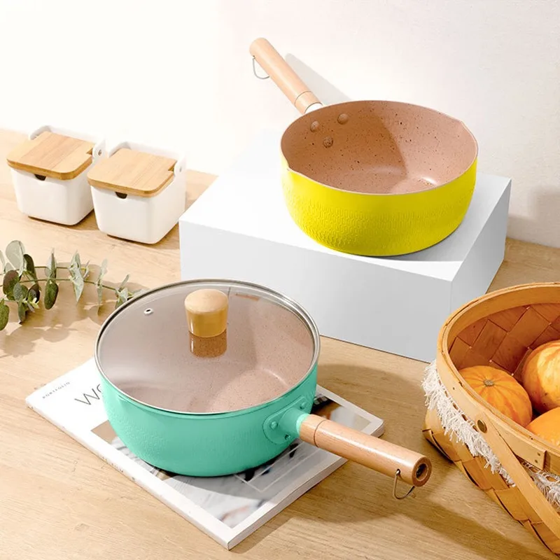 Casual Solid Color Aluminum Medical Stone Cookware 1 Piece