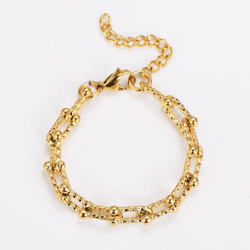 Simple Style Classic Style Geometric Solid Color 304 Stainless Steel Women's Bracelets