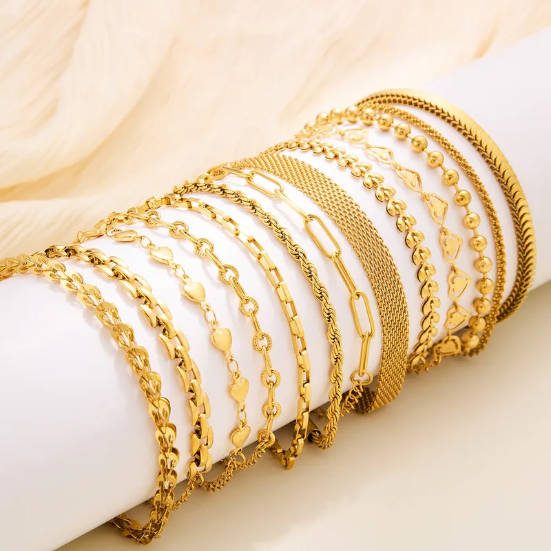 Basic Simple Style Geometric 316L Stainless Steel  Plating Women's Bracelets