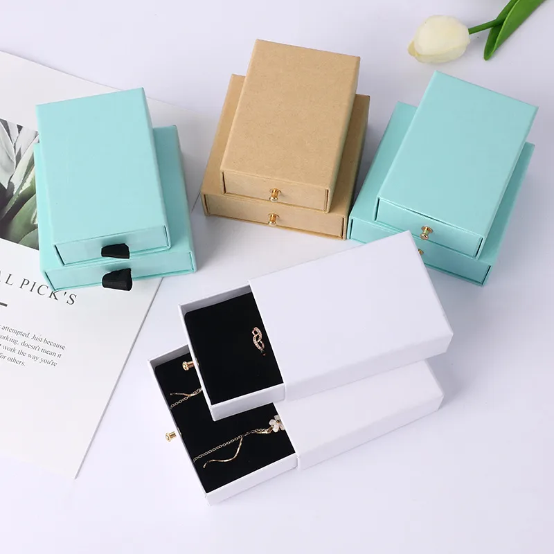 Business Solid Color Cardboard Jewelry Boxes