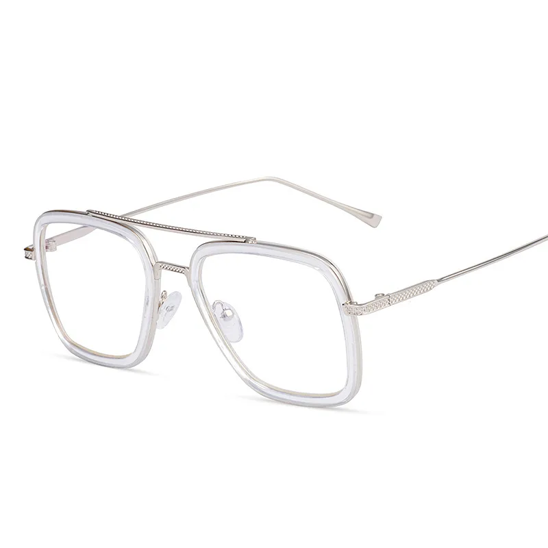 Lady Simple Style Solid Color Ac Square Full Frame Glasses