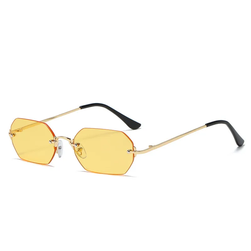 Basic Lady Solid Color Ac Square Frameless Glasses