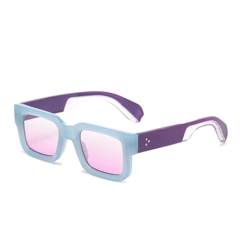 Casual Elegant Simple Style Solid Color Ac Square Full Frame Glasses