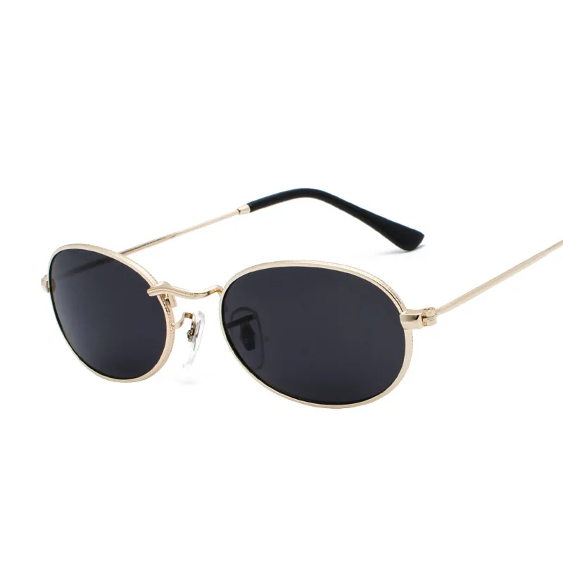 Punk Streetwear Solid Color Ac Oval Frame Full Frame Glasses