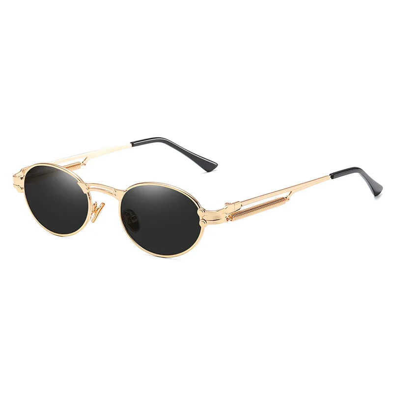 Streetwear Solid Color Ac Oval Frame Full Frame Glasses
