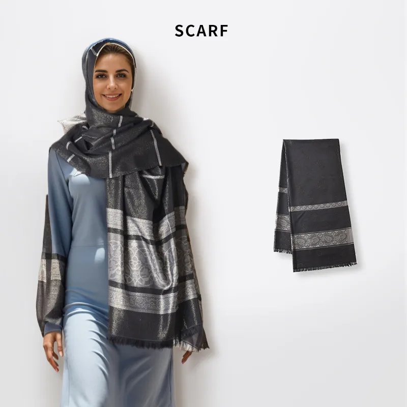 Women's Simple Style Stripe Polyester Silk Scarf