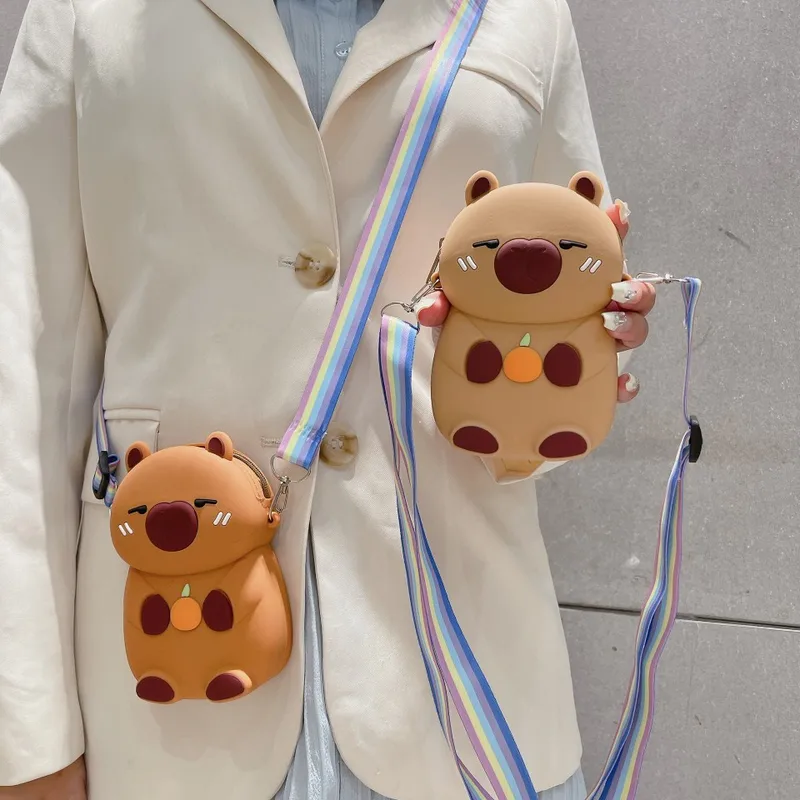 Kid'S Silica Gel Animal Cute Capabala Animal-shaped Zipper Crossbody Bag