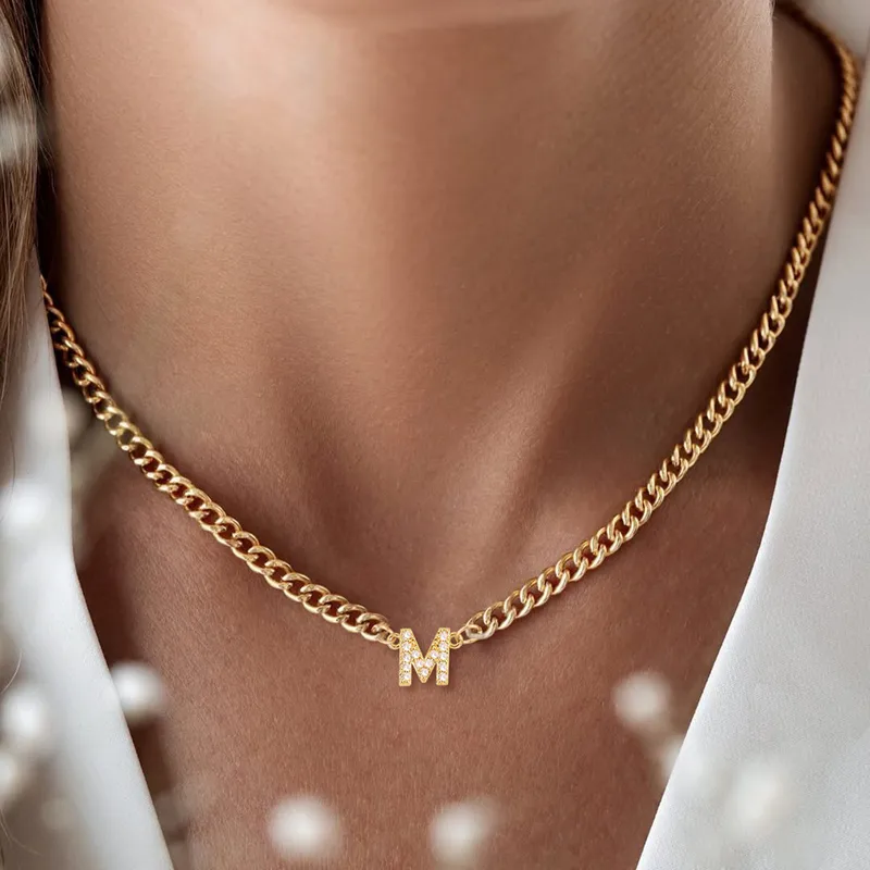 Casual Elegant Simple Style Letter 201 Stainless Steel 304 Stainless Steel Women's Necklace