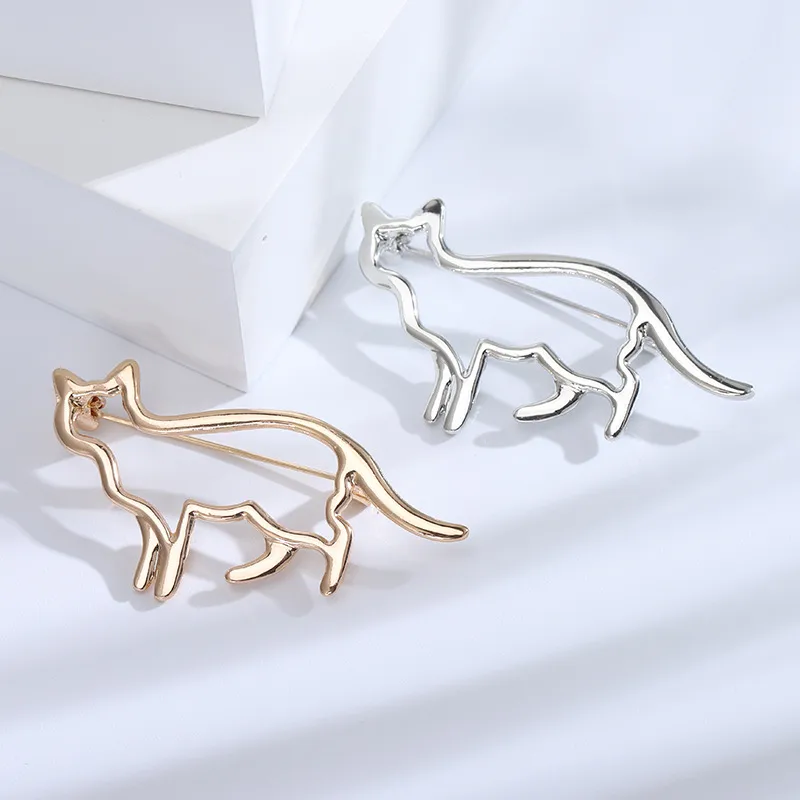 Cute Simple Style Cat Alloy Women's Brooches