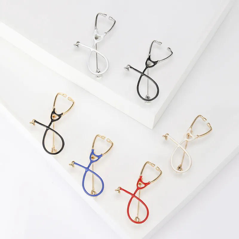 Simple Style Stethoscope Alloy Enamel Unisex Brooches