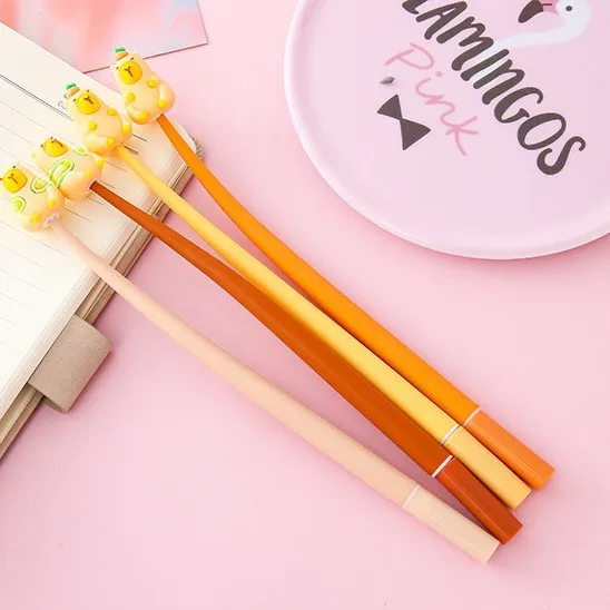 1 Piece Capybara Learning Daily Soft Glue Cute Gel Pen