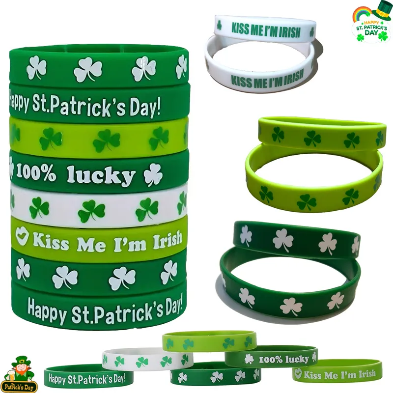Simple Style Shamrock Letter Silica Gel Outdoor Decoration