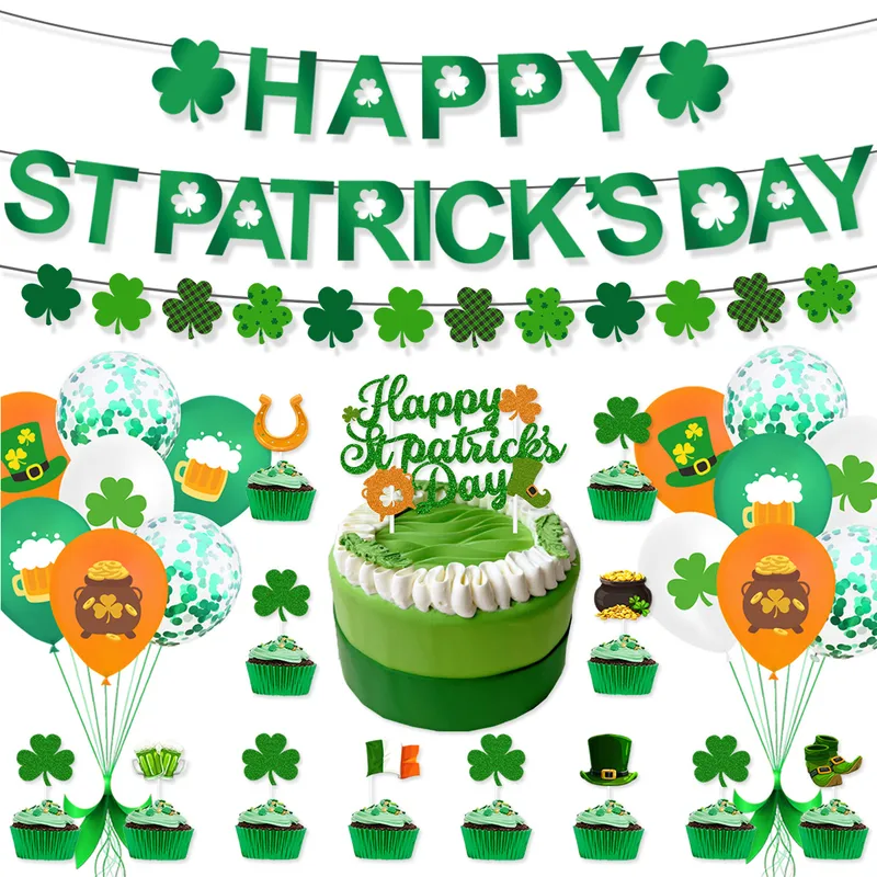 Cartoon Style Shamrock Letter Artificial Decorations