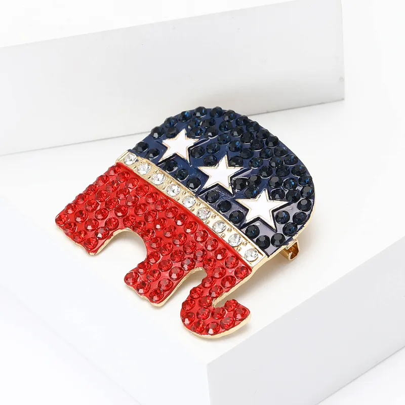 Classic Style Star Elephant Alloy Inlay Rhinestones Women's Brooches