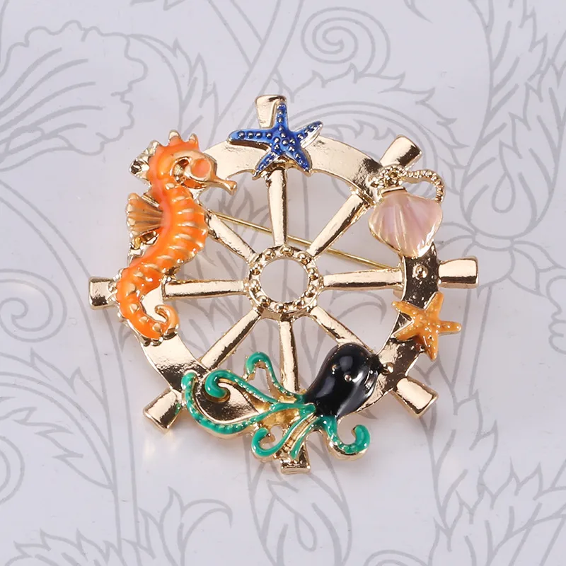 Marine Style Hippocampus Alloy Women's Brooches
