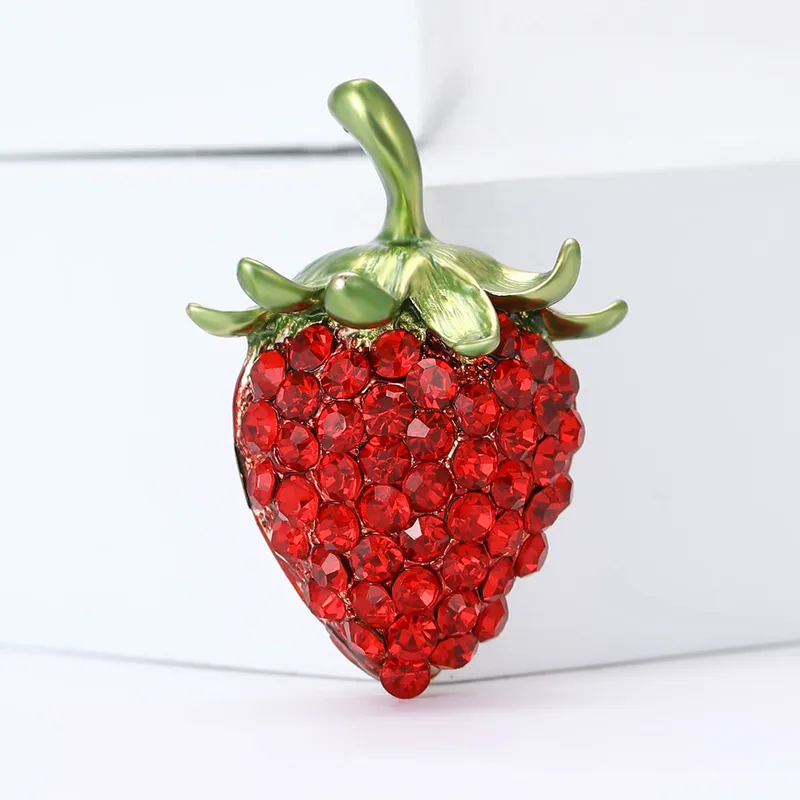 Sweet Simple Style Strawberry Alloy Women's Brooches