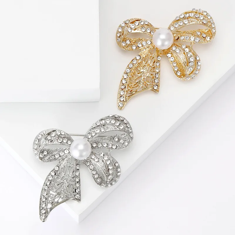 Elegant Classic Style Bow Knot Alloy Women's Brooches