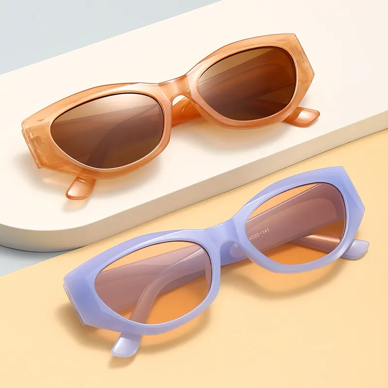 Streetwear Solid Color Ac Special-Shaped Mirror Full Frame Glasses