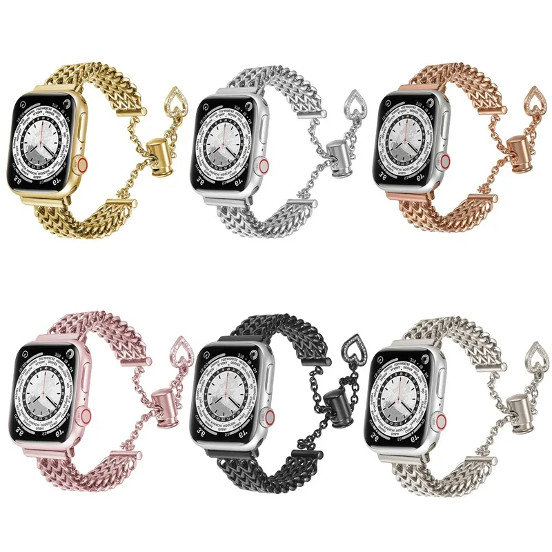 Casual Elegant Glam Solid Color Alloy Metal Watch Bands & Straps