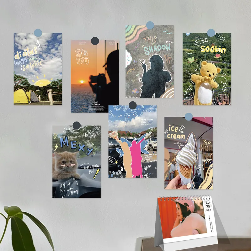 A Set Of 10 Sheets Human Letter Bear Daily Selfie Paper Card Cute
