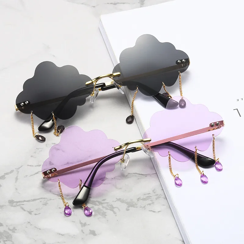 Simple Style Clouds Pc Special-Shaped Mirror Frameless Glasses