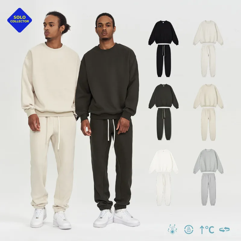 Men's Sweater/Fleece Shirt Pullovers Long Sleeve Men's Hoodies & Sweatshirts American Retro Solid Color