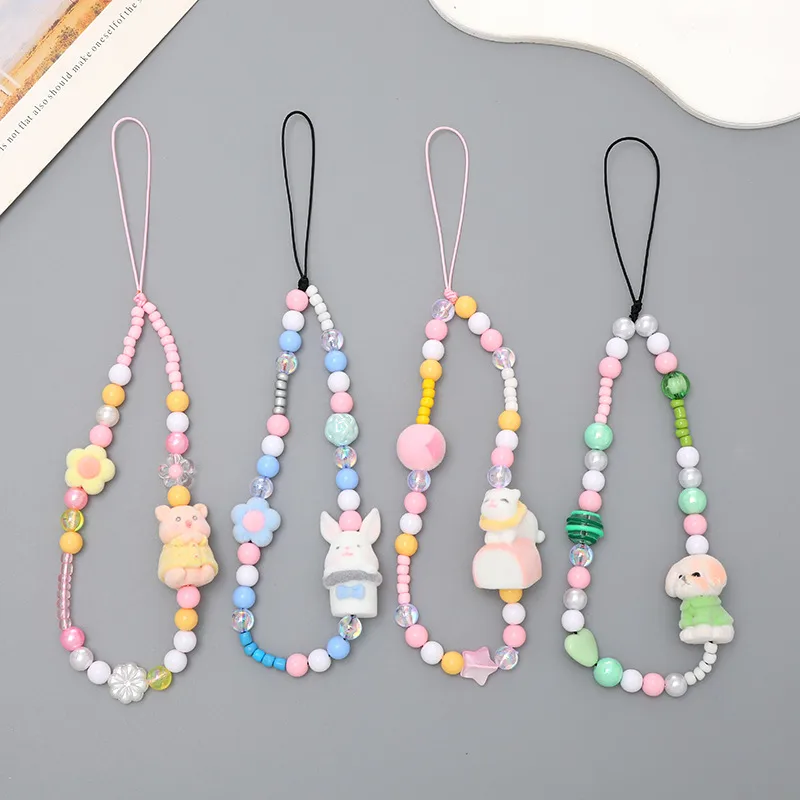 Arylic Cartoon Cute Mobile Phone Lanyard Phone Cases