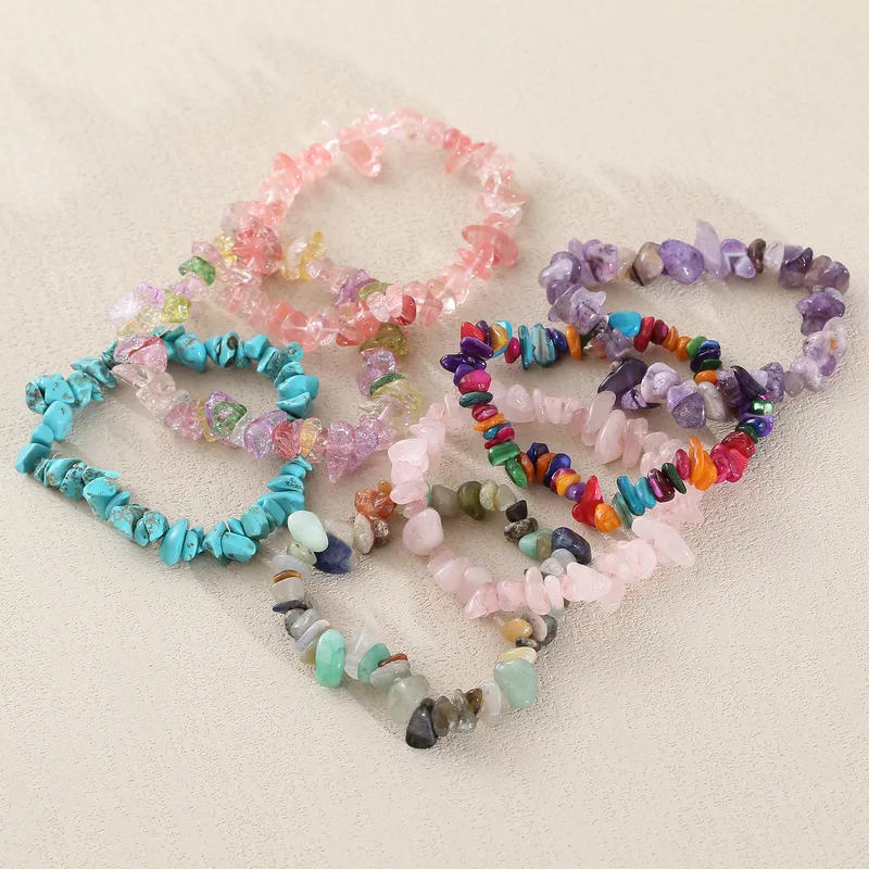Vacation Bohemian Irregular Geometric Stone Gravel Women's Bracelets