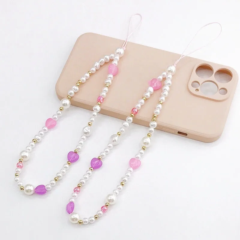 Plastic Heart Shape Simple Style Classic Style Mobile Phone Chain Phone Cases