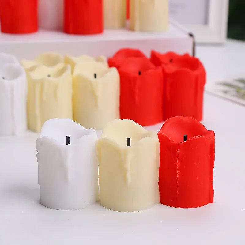 Led Electronic Simulation Candle Lights Festival Dinner Wedding Bar Tearing Craft Marriage Candle Electric Lamp