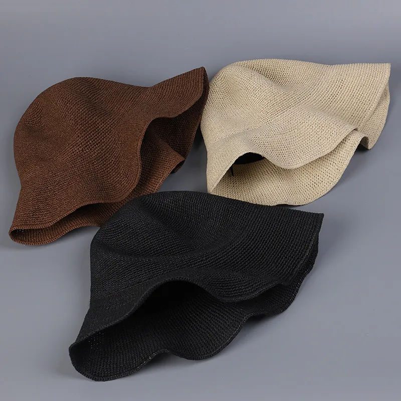 Women's Vacation Modern Style Solid Color Big Eaves Straw Hat