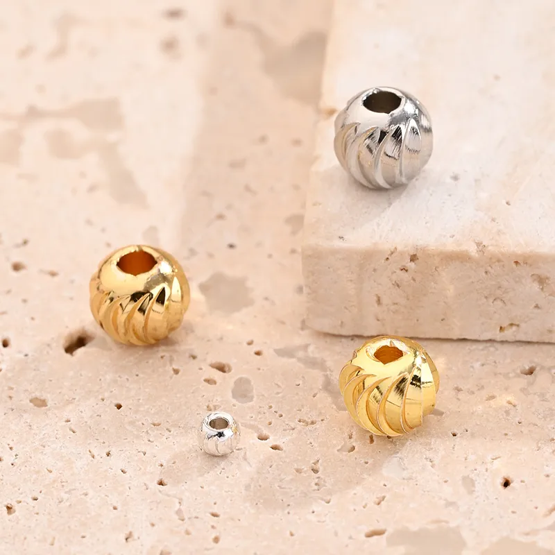 Casual Modern Style Simple Style Round Simple Copper Handmade Polishing Plating 18K Gold Plated White Gold Plated Silver Plated DIY Jewelry Accessories