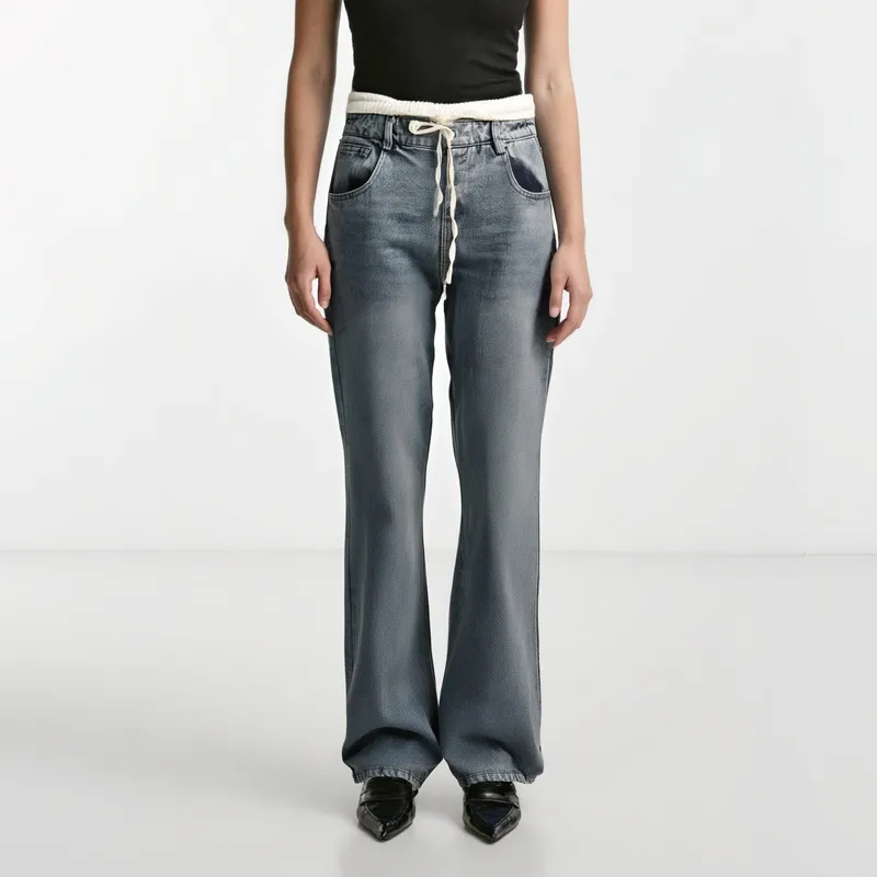 Women's Casual Daily Street Vintage Style Color Block Full Length Patchwork Jeans