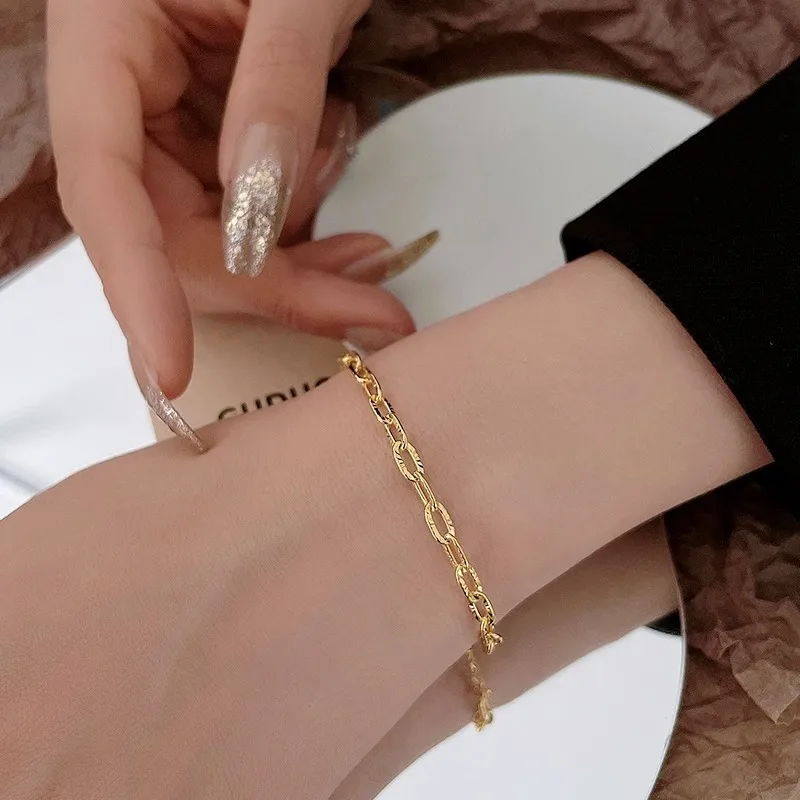 Simple Style Solid Color Titanium Steel Plating Women's Bracelets Necklace