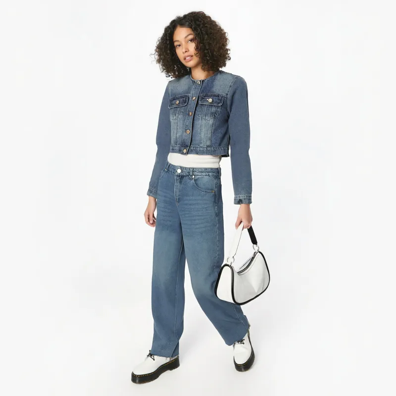 Casual Holiday Daily Women's Simple Style Color Block Denim Pants Sets Shorts Sets