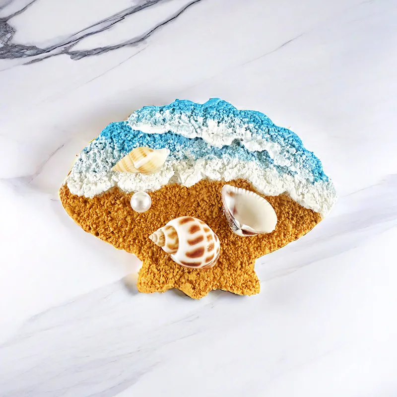 Marine Style Geometric Shell Resin Shell Refrigerator Magnet