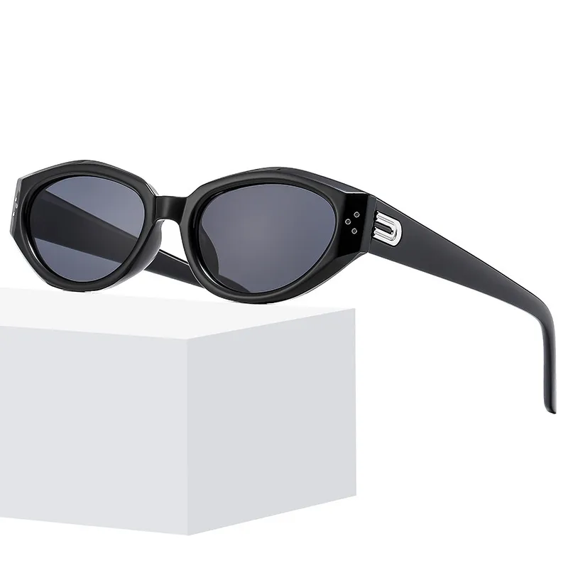 Elegant Solid Color Ac Cat Eye Full Frame Glasses