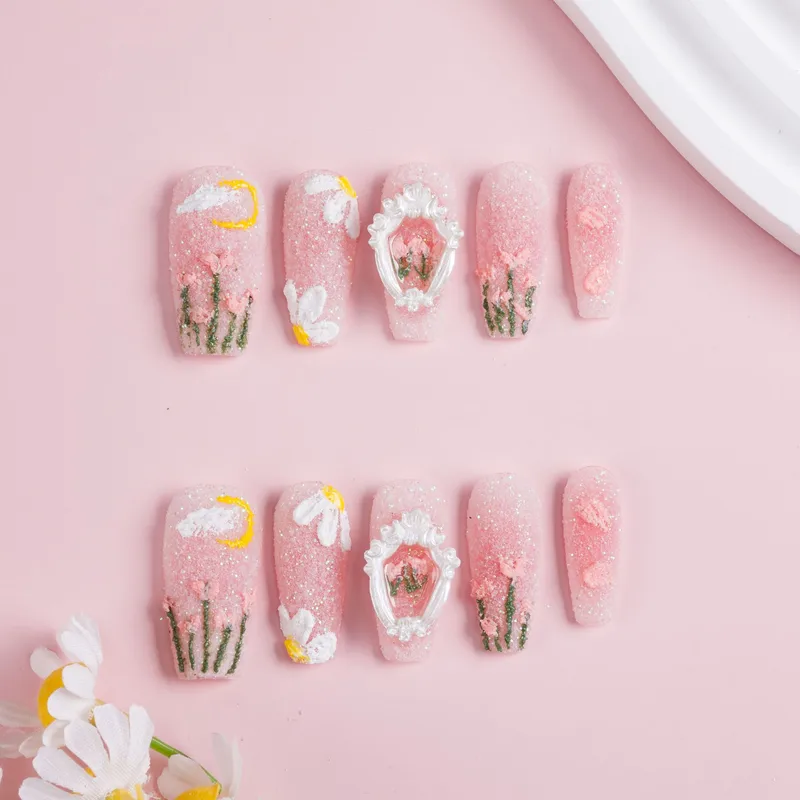 IG Style Sweet Flower ABS Press-on Nails
