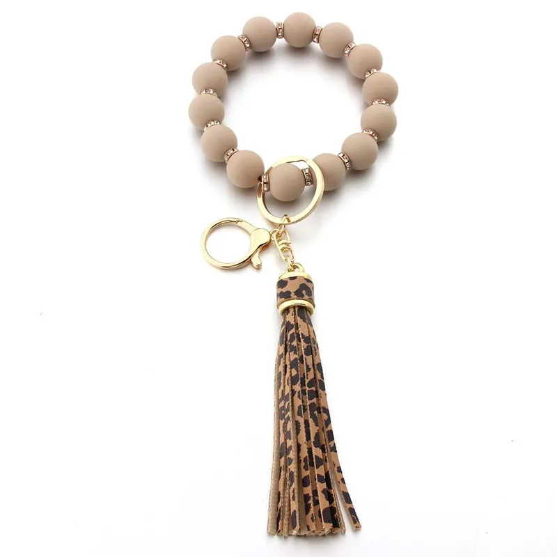 Simple Style Geometric Arylic Beaded Unisex Keychain