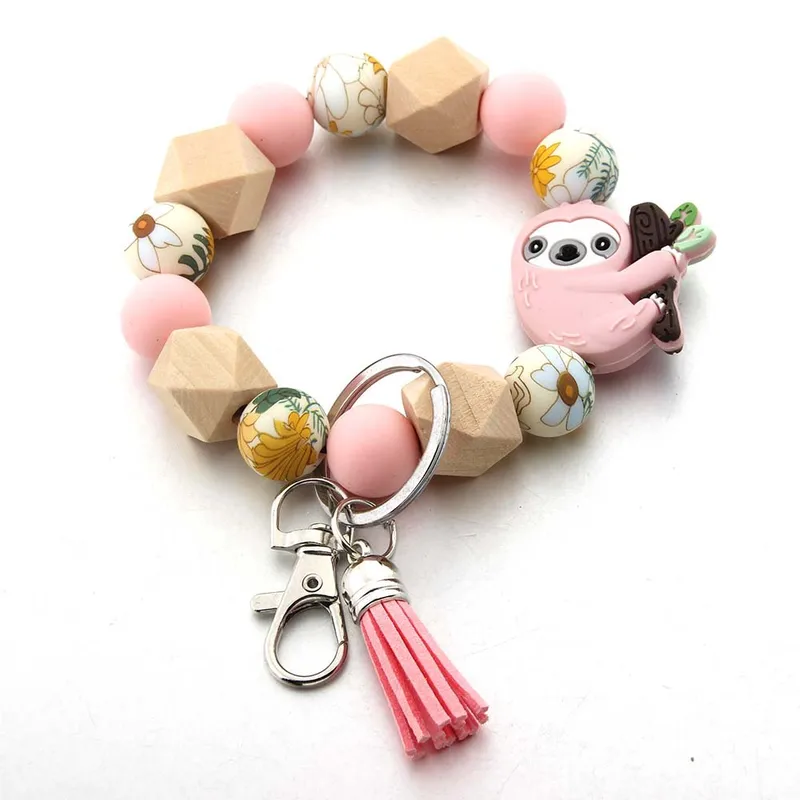 Cute Sloth Silica Gel Unisex Keychain