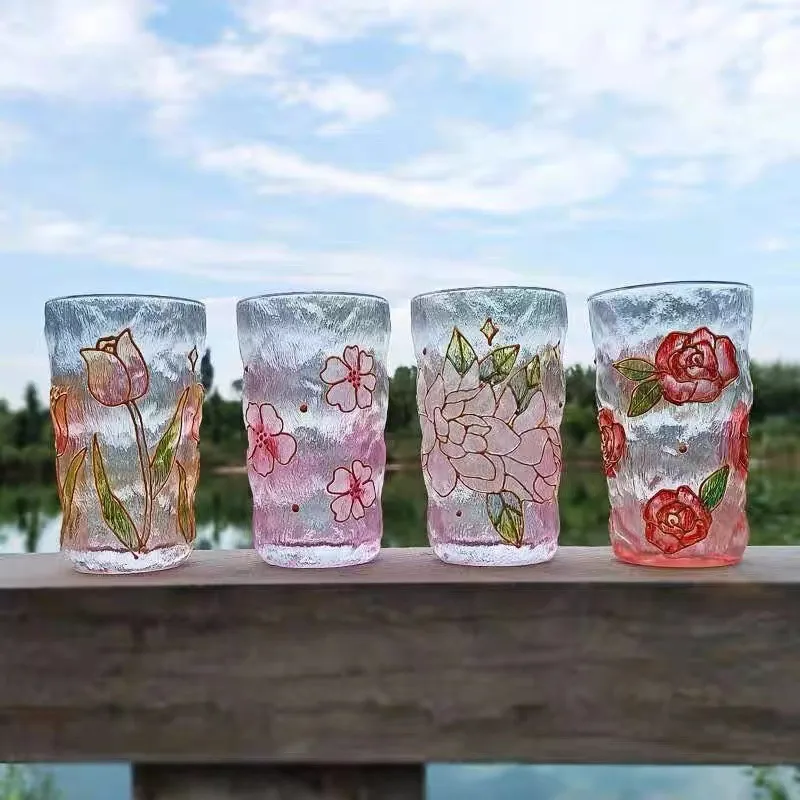 Pastoral Flower Glass Glass 1 Piece