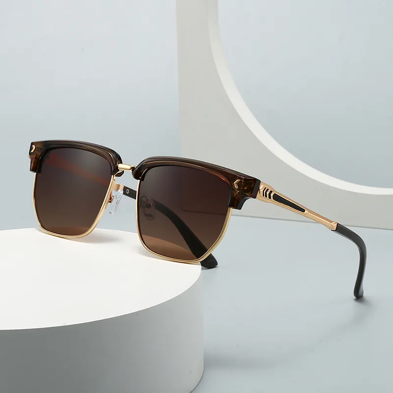 Casual Modern Style Solid Color Pc Polygon Full Frame Glasses