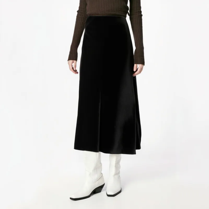 Women's Skirt Simple Style Solid Color Midi Dress Banquet Evening Party