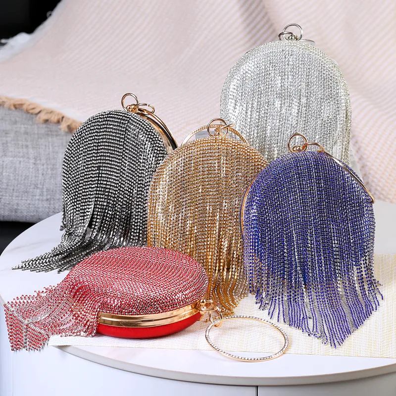 Black Silver Gold Cloth Solid Color Tassel Round