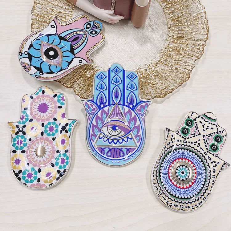 1 Piece Devil's Eye Palm Daily Ceramics Retro